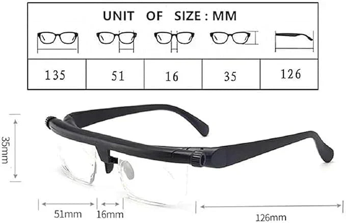 Adjustable Vision Glasses for All Distances