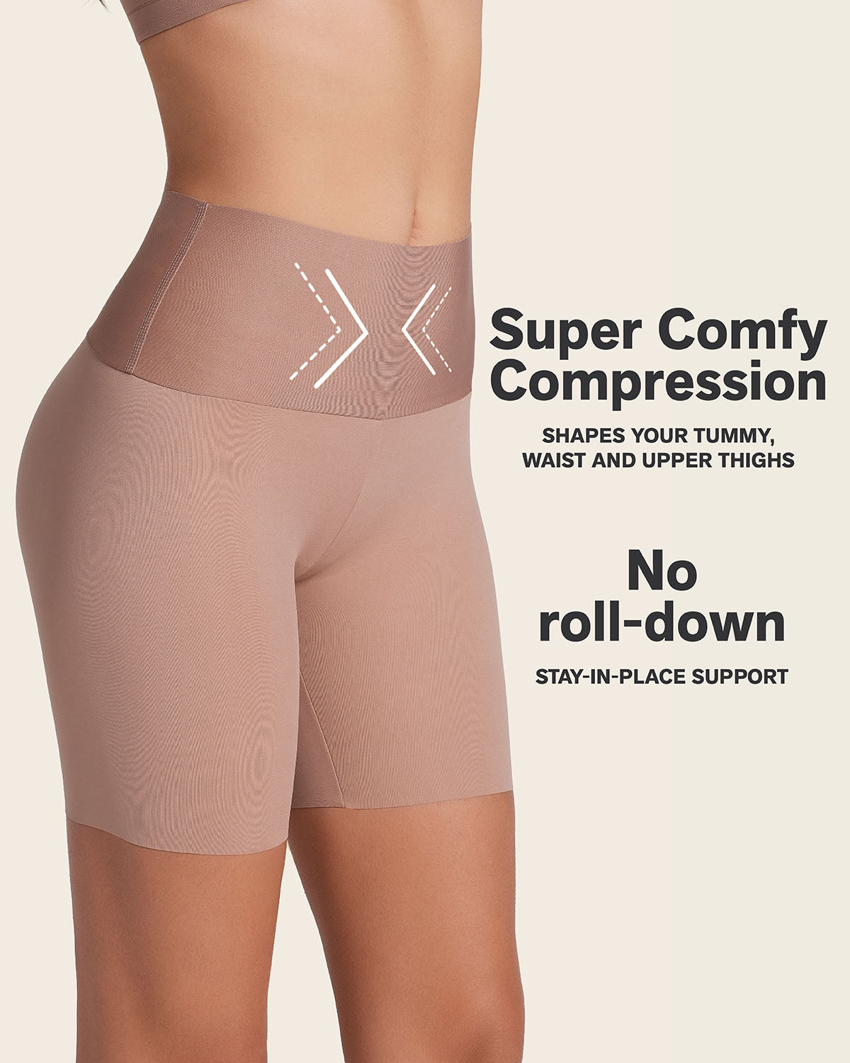 Stay-In-Place Seamless Shapewear Shorts