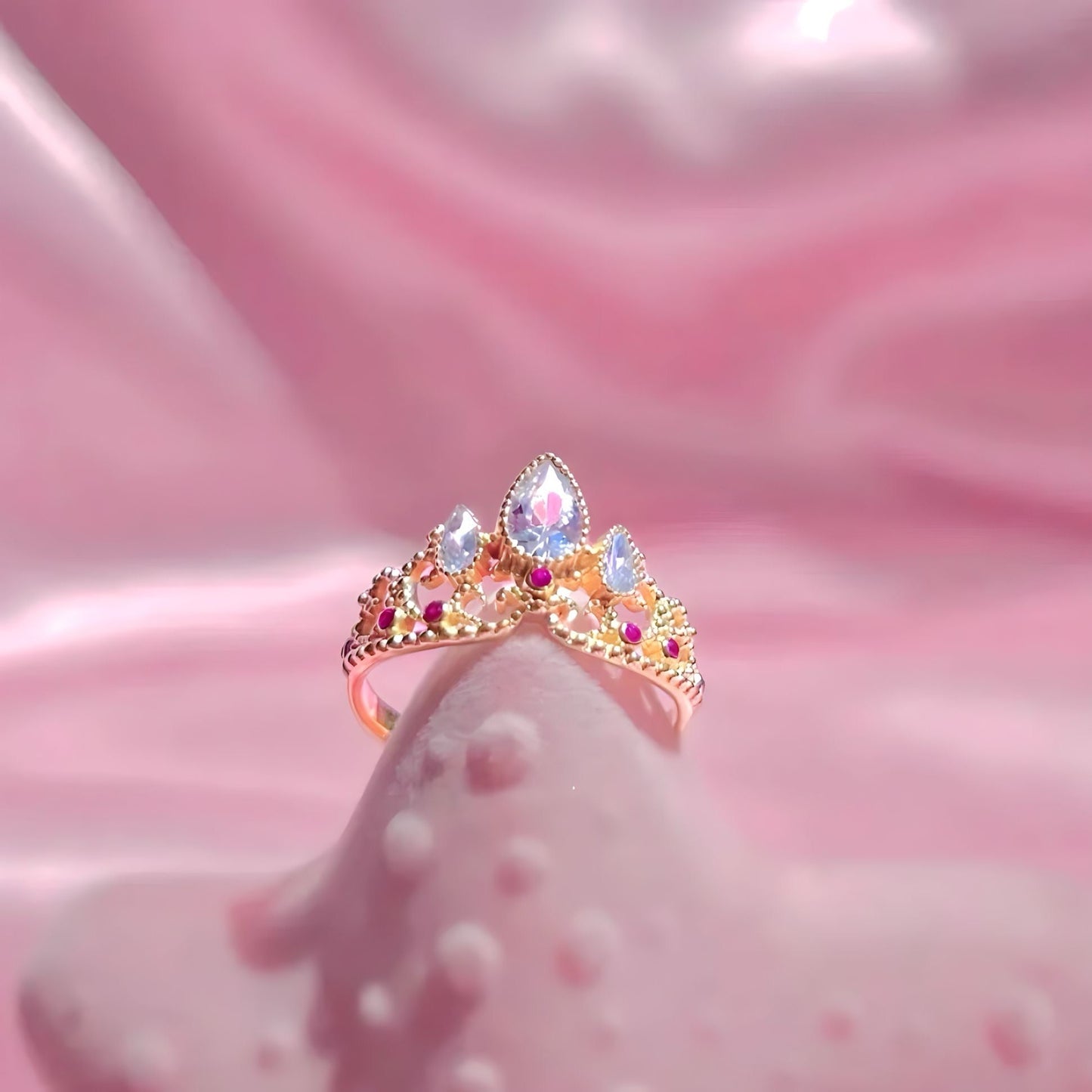 The Celestia Adjustable Crown Ring