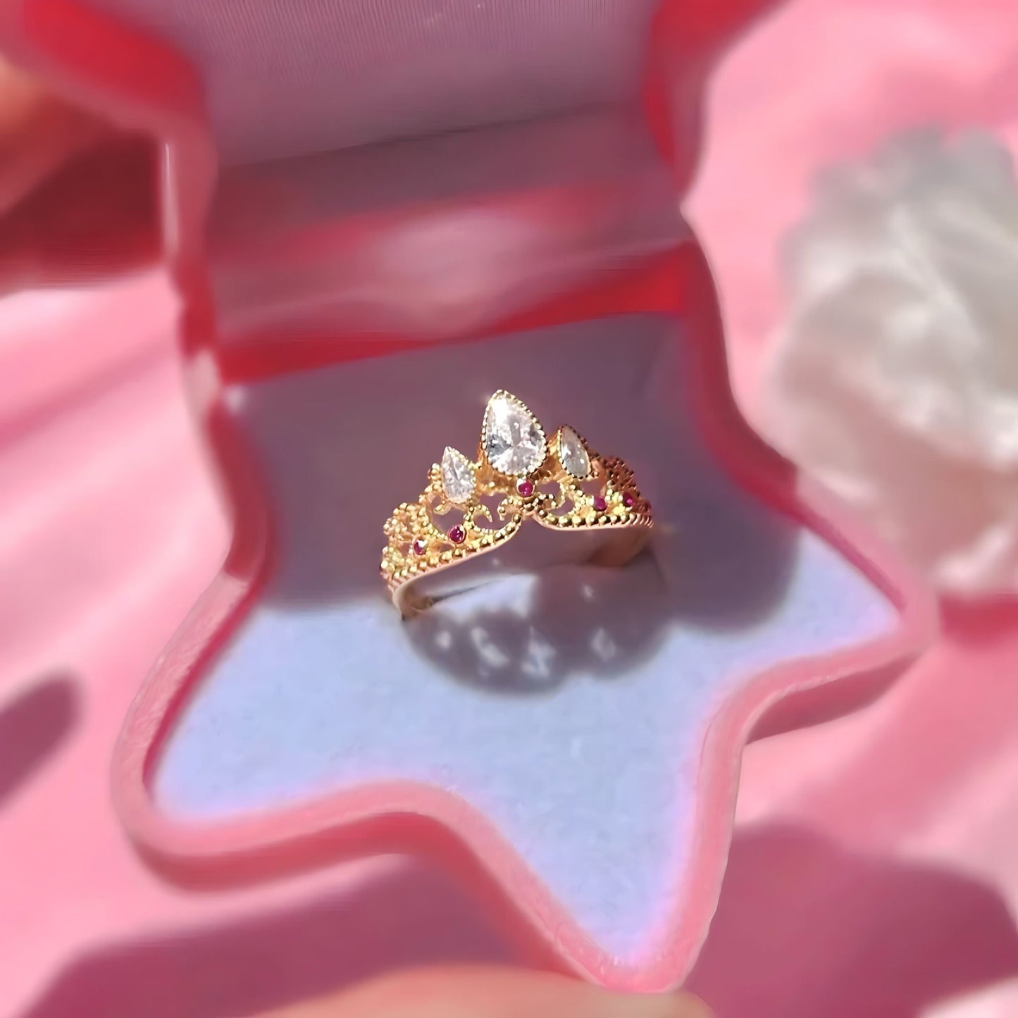 The Celestia Adjustable Crown Ring