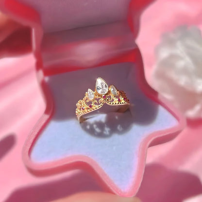 The Celestia Adjustable Crown Ring