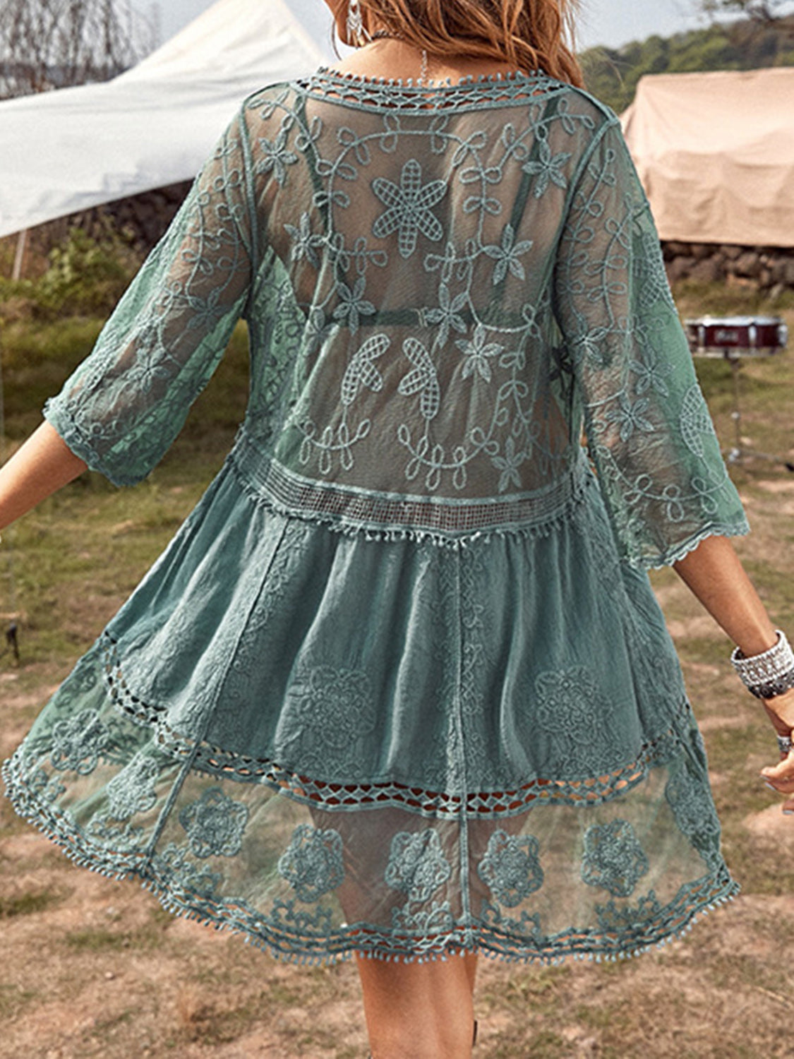 BeachGoddess™ Lace Cover-Up Dress