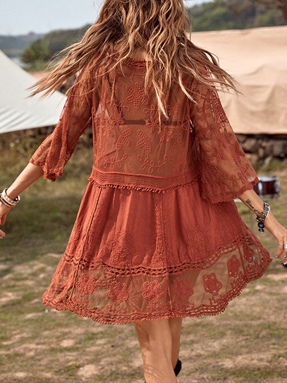 BeachGoddess™ Lace Cover-Up Dress